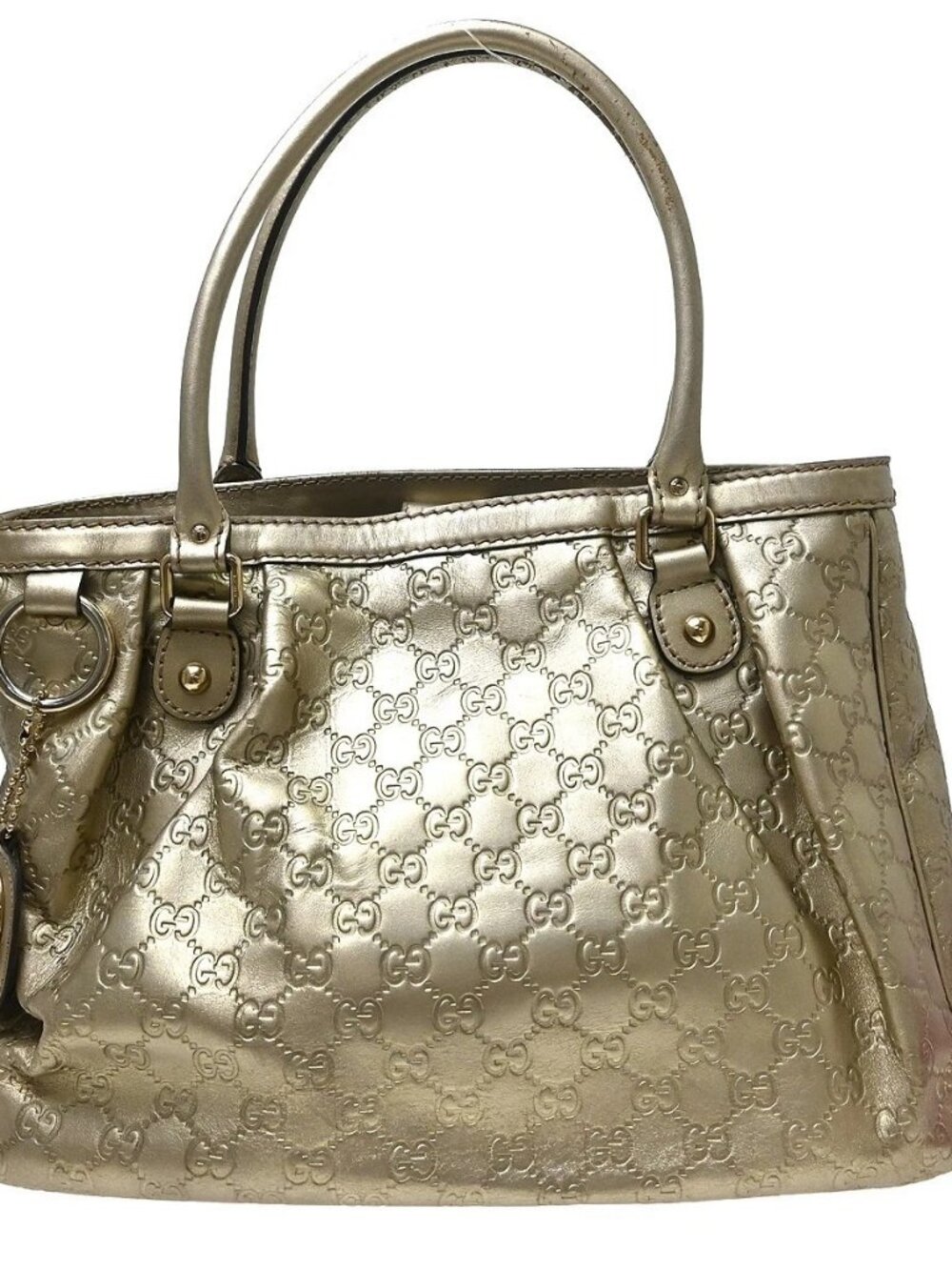 Gucci Gold Guccissima Leather Tote Handbag